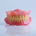 False teeth dentures showing artificial teeth for a complete dental guide