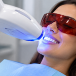 Zoom teeth whitening treatment in a dental clinic